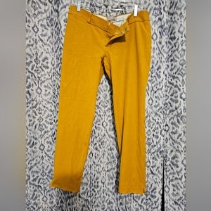 Mustard color skinny trousers